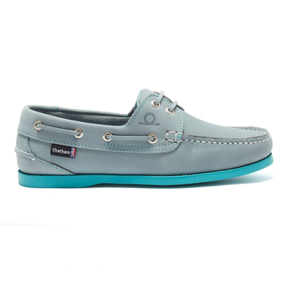 Chatham Ladies Pippa II G2 Leather Boat Shoes - Sky Blue & Turquoise